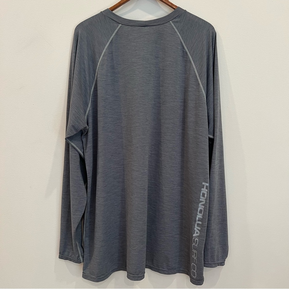 Honolua Mens Long Sleeve Rashguard Surf Shirt 3XL Gray Hawaii UPF 30+ Loose Fit - Picture 2 of 7